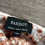 Bardot  Puff Sleeve Top Eyelet Croquette Front Tie Resort Wear XS Photo 4