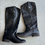 Frye Womens MELISSA BUTTON LUG TALL Vintage Black Riding Boots Sz 6B Leather ⬇️ Photo 0