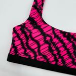 DKNY  Bikini Top Size Medium NWT Printed Square Neck Hot Pink Black Swim Sporty Photo 8