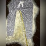 SOMAWKND Sunday Velour Lounge grey and white polka dots pants sz medium Photo 9