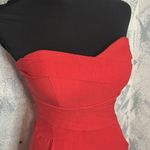 Teeze Me  Red Strapless Sweetheart Bodycon Dress Crisscross Bodice & Even size 3 Photo 2