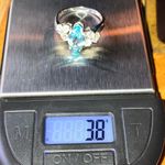 Genuine Sky Blue Topaz Rainbow Moonstone Sterling Silver Ring Size 8.75 Photo 8