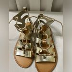 Indigo rd. Women's gladiator lace up sandals Gold Flat Size 6M New W/O Box Photo 3