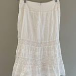 J. Jill White 100% Linen Tiered Maxi Skirt Size 10 Petite Photo 2