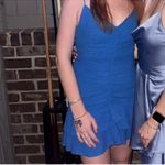 ZARA blue runched dress Photo 1
