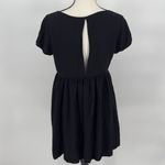 Talula Aritzia Womens Solid Black Short Sleeve 100% Cotton Dress Lined Medium Photo 6