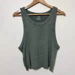 Aerie  Free Spirit Ribbed Tank Top Size XL Green Photo 2