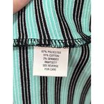 Croft & Barrow Croft & Barrows Women’s Sz 3x Green Black Stripes Ribbed 3/4 Zip Sleeves Top NWT Photo 8