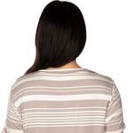 Love j  Khaki Striped Distressed Cut Out Tee Photo 4