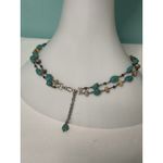 Rainbow Sandals Vintage Blue Beaded Multilayer Statement Necklace L-2 Photo 2