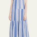 Veronica Beard 💕💕 McKinney Strapless Cotton Maxi Dress Electric Blue Medium NWT Photo 7