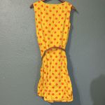 Vintage 70s Fritzi Yellow Polka Dot Dress with belt Dotted Swiss Size M Photo 4