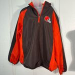 NFL  Cleveland Browns 1/4 Zip Windbreaker Size XL NWOT Photo 1