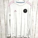 Adidas  Women Size M White Inter Miami CF Aeroready MLS Soccer Casual Jersey LS Photo 0