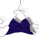 Women Backless Hollowed Out Halter Neck Top Crochet Halters Top Festival Hippie Purple Size undefined Photo 1