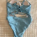 Blue cut out one piece Size M Photo 3