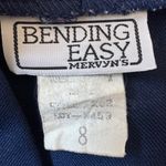 Vintage ‘80s Bending Easy Navy Blue Lightweight Collarless Open Front Blazer Size 8 Photo 4