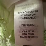 House Of Harlow Tweed Mini Dress Size XS Green Metallic Fringe Mod Sleeveless Photo 4