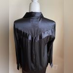 Brochu Walker  Silk Satin Stretch Full Button Long Shirt Dress No Belt Photo 3