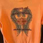 Ride to live Harley‎ Davidson orange shirt size S Photo 1