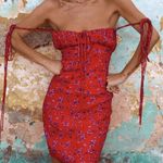 Rat & Boa Fia Red Floral Printed Mini Dress Womens Small New Photo 0