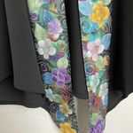 Invisible World Alaska Womens Kimono Jacket Hand Painted Silk Polyester Large Black Photo 13