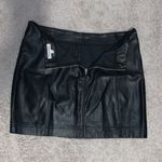 Newbury Kustom Black Faux Leather Mini Skirt Sz L Photo 5
