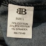 Boom Boom Jeans  Denim Dress Womens Large Blue Sleeveless Dark Wash Casual Fitted Photo 4