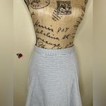 Michael Kors MICHAEL Striped Gray & White A Line Skirt with Zip Back Size 2 Photo 2