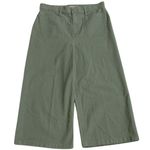 J.Crew EUC Point Sur Wide Leg Crop Pants Olive Green Size 31 Photo 0