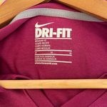 Nike Women’s Dri-fit plum colored v-neck long sleeve shirt regular fit Medium Photo 2