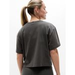 Athleta New XL True Cotton Crop Tee Shadow Grey X-Large Regular Photo 1