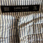 ZARA  Basic 100% cotton nautical blue and white jogger size 8 Photo 2