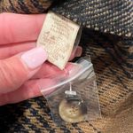 Mystree NEW  Womens Plaid Shirt‎ Jacket Shacket Brown Blue Hooded Size Large Photo 7