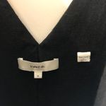 Vince Double V-Neck Popover Dress Midi Flutter Sleeve Black 12 Photo 4