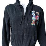 Looney Tunes DC Comics Full Zip Up Hoodie in Black Wash, Junior Sz S Photo 6