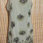 American Eagle  Outfitters Y2K Pale Army Green Floral Sleeveless Mini Dress 4 Photo 2
