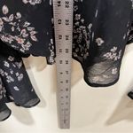 Free People NWT  Serena Floral Bell Sleeve Printed Blouse size small black boho Photo 8