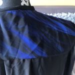 Tahari  Blueberry and Black See Through Blouse Photo 5