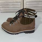 Torrid Faux Suede Sweater Knit Hiker Ankle Boot Brown/Taupe-7W Photo 1