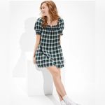 American Eagle  Plaid babydoll Dress M NEW NO TAGS has pockets 100% cotton Photo 1