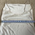 Aritzia Wilfred Only Satin Cowlneck Slip Midi Dress Light Birch XS Extra Small White Photo 10