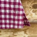 Pendleton Vintage gingham check gauzy reversed Peter Pan collar blouse size XL Photo 5