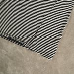 Free People  Beach Navy Blue Striped Shirt Women's Small Half Sleeve Slit Photo 2
