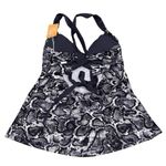 Kona Sol NEW  Gray Snake Print Tankini Swimsuit Top size XS Photo 4
