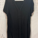 Cupshe  Black V Neck Short Sleeve Tunic Dress Top Blouse Shirt Size M Photo 0