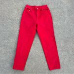 Vintage 90s red high rise taper leg mom jeans Size 28 Photo 3