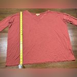Piko  1988 Size S Oversized Rust Orange V-Neck Drop Shoulder Bamboo Spandex Shirt Photo 5