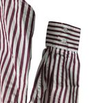 Turnbull & Asser LTD White Maroon Red Collared Striped Long Sleeve Shirt Size 6 Photo 3