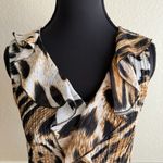 Sunny Leigh Animal Print Mini Ruffle Dress Sexy Party Club Date Night Boho Chic Animal Print Photo 9